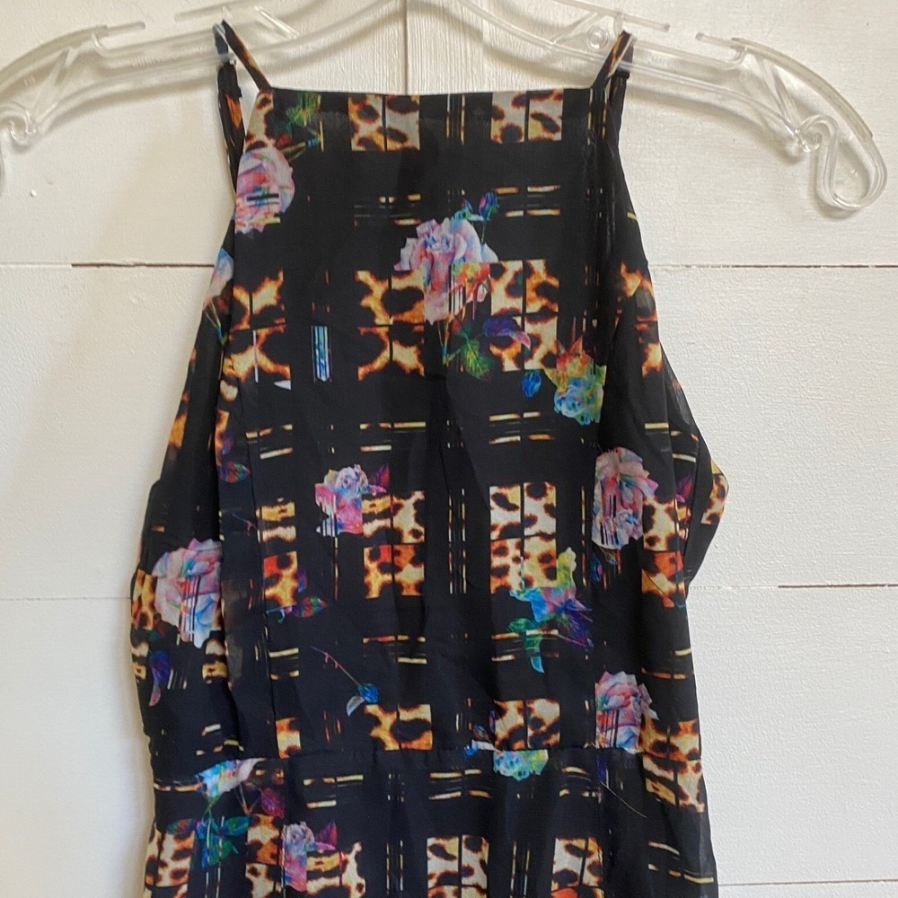 MINKPINK Jungle Fever Maxi Dress Multi Leopard Floral‎ Print XS IS15S1473 NEW - Picture 6 of 15